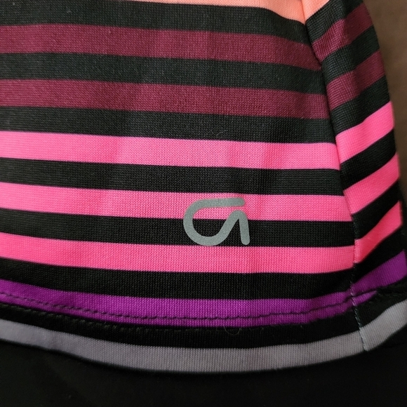 Gap Fit Pink Striped Athletic Tank Top Women's Small S Strappy Criss Cross Back - Picture 5 of 7